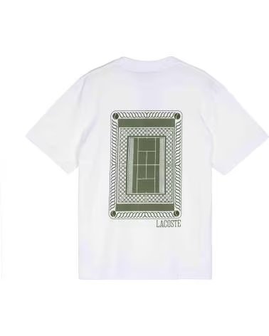 LACOSTE T-SHIRT MANICA CORTA GIROCOLLO UOMO BIANCO BLANC