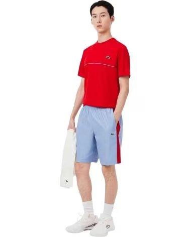 LACOSTE PANTALON CORTO TAFETAN DIAMANTADO 258 BLACK-WHITE