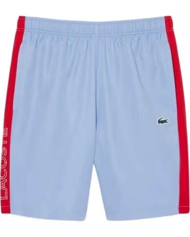 LACOSTE PANTALON CORTO TAFETAN DIAMANTADO 258 BLACK-WHITE