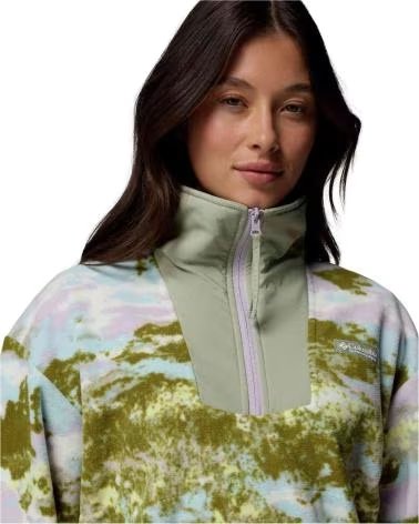 COLUMBIA FELPA IN PILE CON MEZZA ZIP STAMPATA SEQUOIA GROVE MUJER