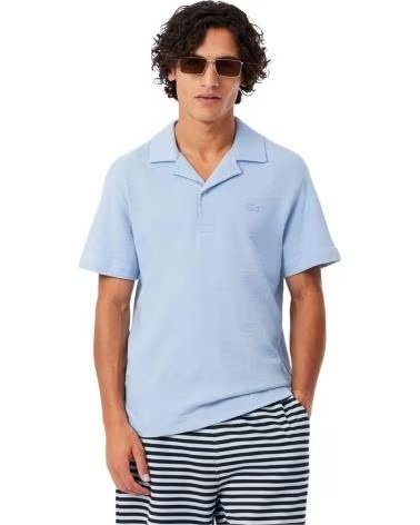 LACOSTE POLO CLASSIC FIT TEXTURIERT BLAU AZUL