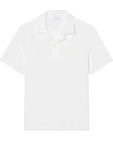 LACOSTE CAMISETA DE MANGA CORTA POLO CLASSIC FIT TEXTURED MANGA CORTA BLANCO EN BLANCO PARA HOMBRE PURO