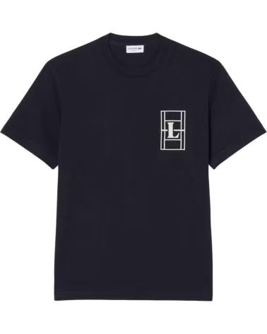 LACOSTE T-SHIRT CREWNECK KURZARM SCHWARZ BLACKBIRD
