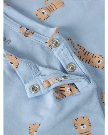 NAME IT 13229233-TIGER KURZARMSHIRT HELLBLAU MIT TIGERMOTIV FÜR BABYS CELESTE