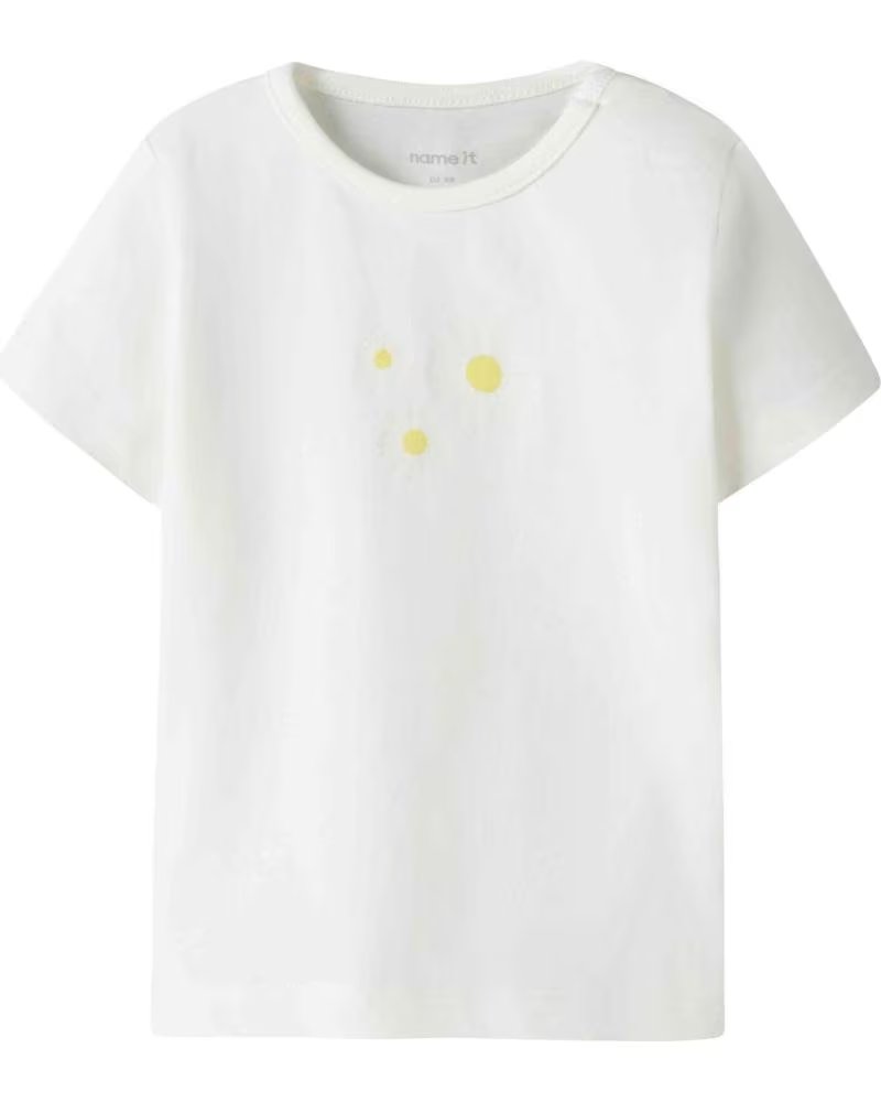 NAME IT CAMISETA DE MANGA CURTA DAISY EM BEGE PARA BEBÉ AMARILLO