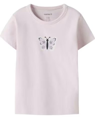 NAME IT T-SHIRT A MANICHE CORTE BUTTERFLY ROSA PER NEONATI ROSITA