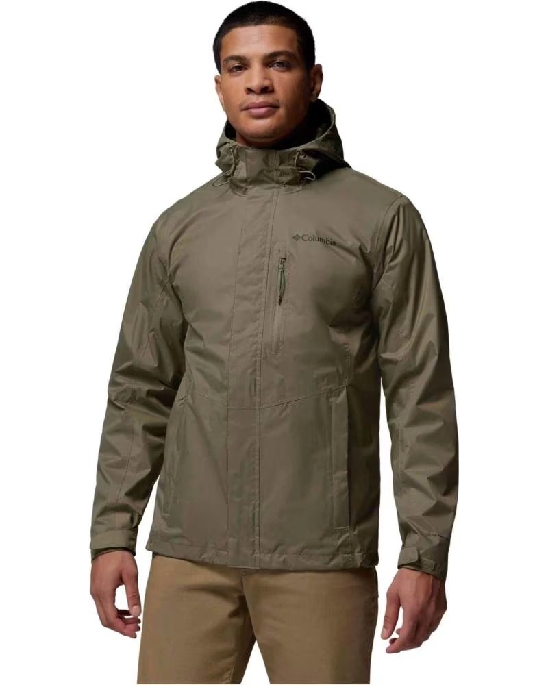 COLUMBIA GIACCA CON CAPPUCCIO DA UOMO POURING ADVENTURE III OLIVA