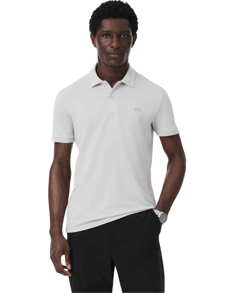 LACOSTE POLO SLIM FIT A MANICHE CORTE 292403400002 GRIGIO CALLUNA
