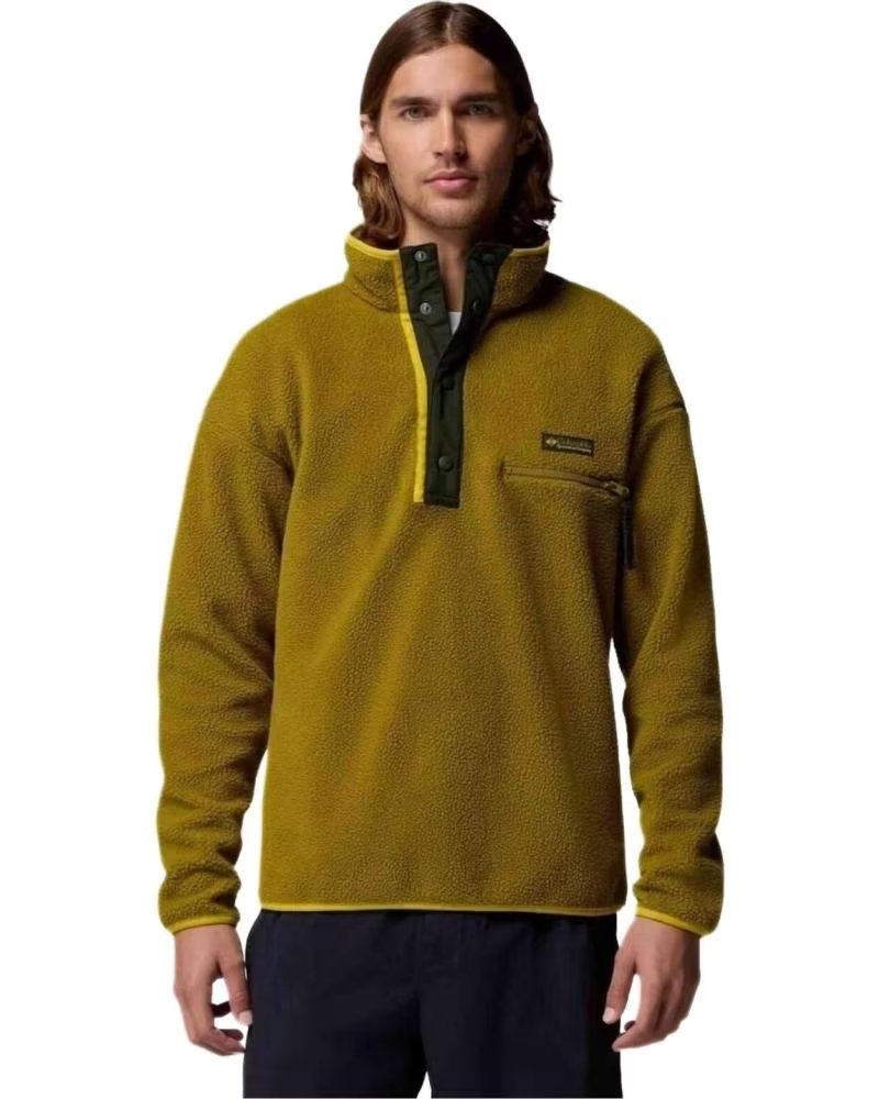 COLUMBIA FELPA IN PILE HELVETIA II HALF SNAP AMARILLO