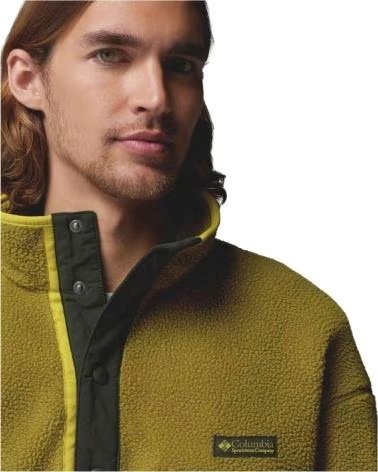 COLUMBIA FELPA IN PILE HELVETIA II HALF SNAP AMARILLO