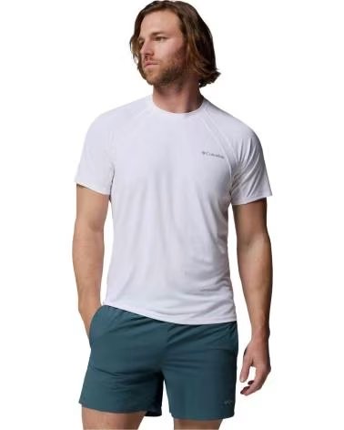 COLUMBIA T-SHIRT A MANICHE CORTE STEALTH SPRING DA UOMO BIANCA LIMPIO