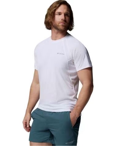 COLUMBIA T-SHIRT A MANICHE CORTE STEALTH SPRING DA UOMO BIANCA LIMPIO