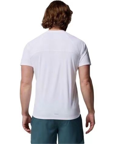 COLUMBIA T-SHIRT A MANICHE CORTE STEALTH SPRING DA UOMO BIANCA LIMPIO