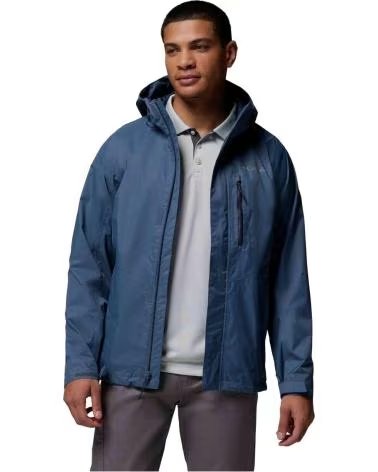 COLUMBIA GIACCA IMPERMEABILE CON CAPPUCCIO POURING ADVENTURE III INDIGO