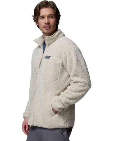 COLUMBIA GIACCA RUGGED RIDGE HIGH PILE FULL ZIP BEIGE