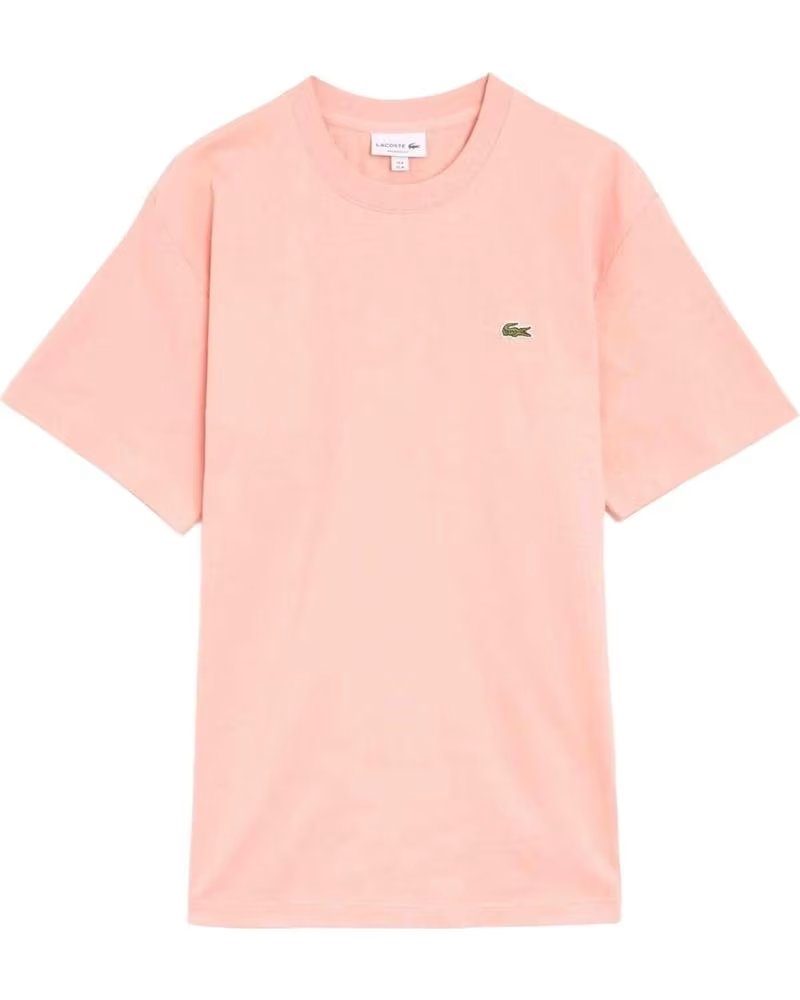 LACOSTE T-SHIRT TH0876-UI2 A MANICHE CORTE IN ROSA MIAMI