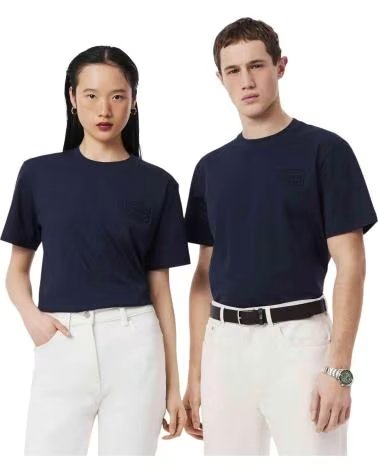 LACOSTE T-SHIRT MANCHES COURTES TH0753-00-166 BLEU MARINE BLUE