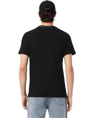 LACOSTE T-SHIRT TH8174-031 A MANICHE CORTE NERA