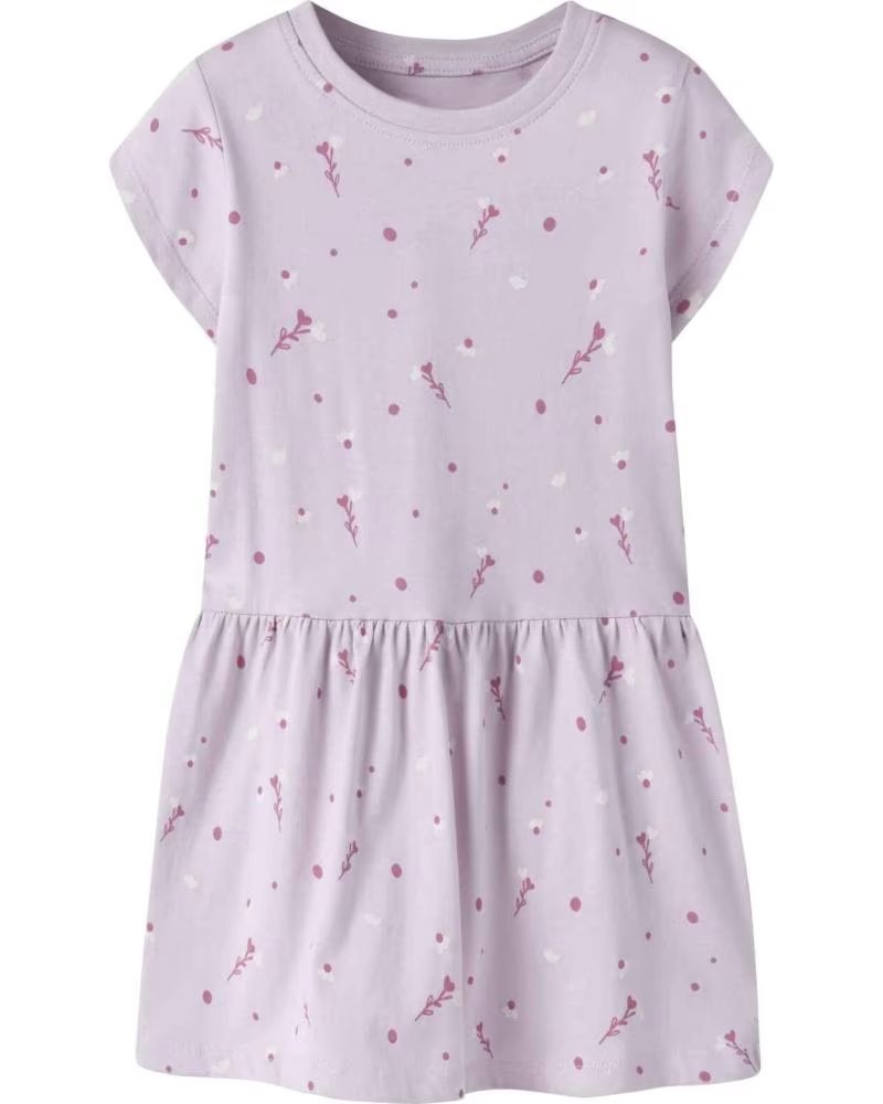 NAME IT VILINSE FLORAL DRESS IN LAVENDER LAVANDA