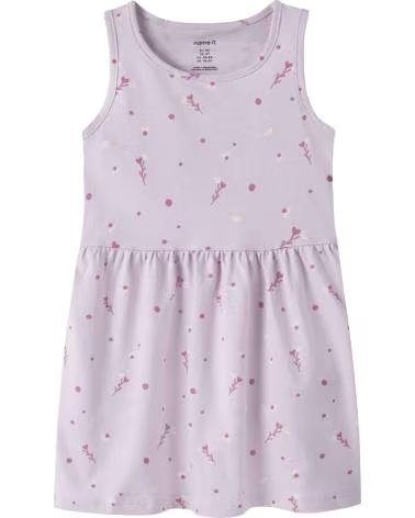 NAME IT DRESS 13241639-LAVENDERFLORWHITE LAVENDER FLORAL LAVANDA