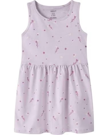 NAME IT DRESS 13241639-LAVENDERFLORWHITE LAVENDER FLORAL LAVANDA