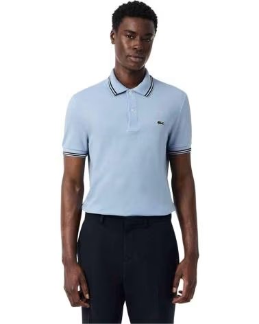 POLO LACOSTE PH9875 DE MANGA CORTA CORTE REGULAR CELESTE