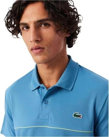 POLO LACOSTE ULTRA-DRY DH0260-JBK CON RIBETE EN CONTRASTE