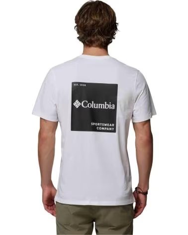 COLUMBIA CAMISETA CSC LOGO BACK MANGA CORTA BLANCA HOMBRE LIMPIO