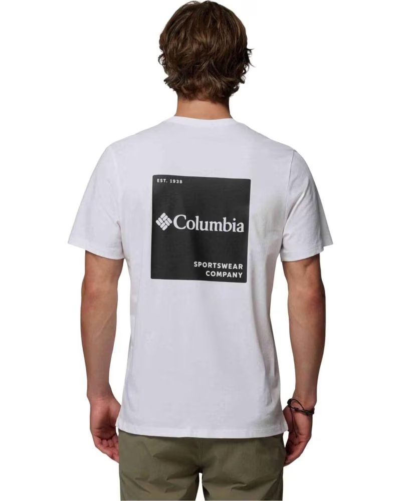 COLUMBIA CAMISETA CSC LOGO BACK MANGA CORTA BLANCA HOMBRE LIMPIO