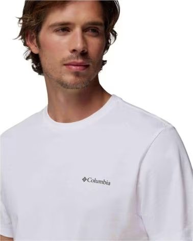 COLUMBIA CAMISETA CSC LOGO BACK MANGA CORTA BLANCA HOMBRE LIMPIO