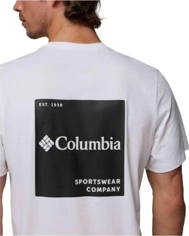 COLUMBIA CAMISETA CSC LOGO BACK MANGA CORTA BLANCA HOMBRE LIMPIO