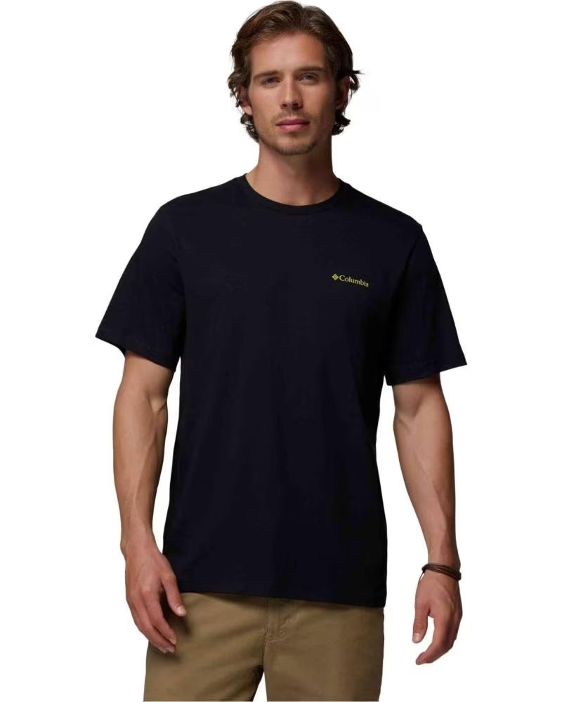 COLUMBIA CSC LOGO BACK SHORT SLEEVE T-SHIRT BLACK COSMOS