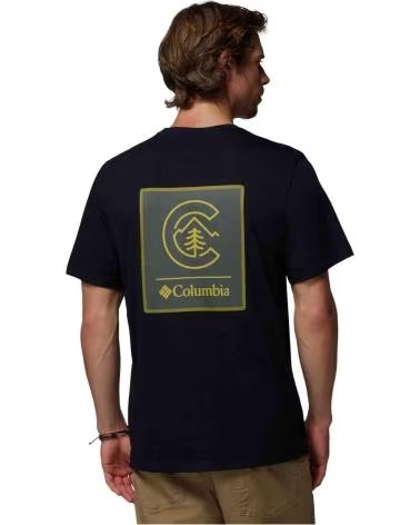 COLUMBIA CSC LOGO BACK SHORT SLEEVE T-SHIRT BLACK COSMOS