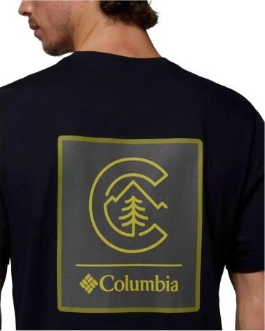 COLUMBIA CSC LOGO BACK SHORT SLEEVE T-SHIRT BLACK COSMOS