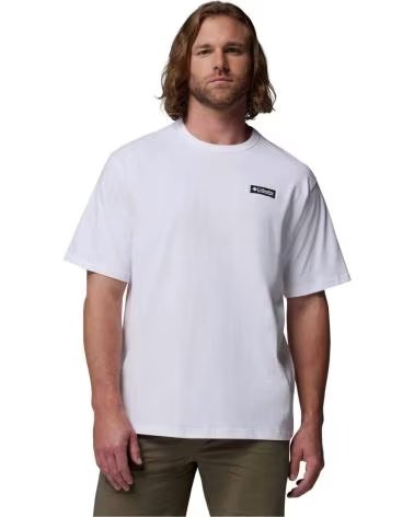 COLUMBIA CSC HEAVYWEIGHT ICONIC WHITE T-SHIRT FOR MEN LIMPIO