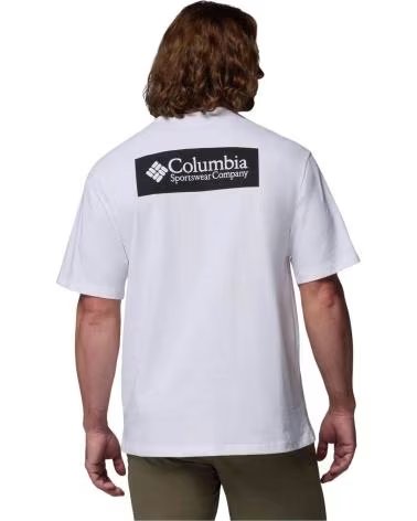 COLUMBIA CSC HEAVYWEIGHT ICONIC WHITE T-SHIRT FOR MEN LIMPIO