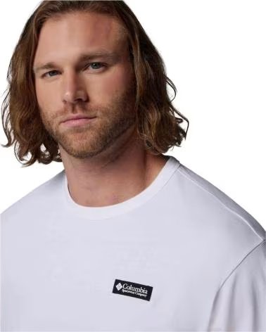 COLUMBIA CSC HEAVYWEIGHT ICONIC WHITE T-SHIRT FOR MEN LIMPIO