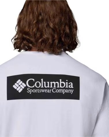 COLUMBIA CSC HEAVYWEIGHT ICONIC WHITE T-SHIRT FOR MEN LIMPIO