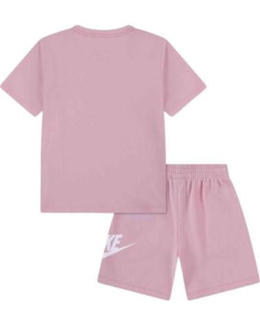 NIKE CHANDAL NKN CLUB TEE AND SHORT SET 36L596-A0W CONJUNTO CORTO ROSA