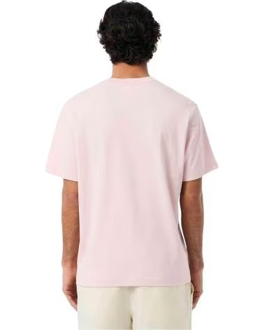 LACOSTE MAGLIETTA CREWNECK MANICHE CORTE ROSA UOMO NIDUS