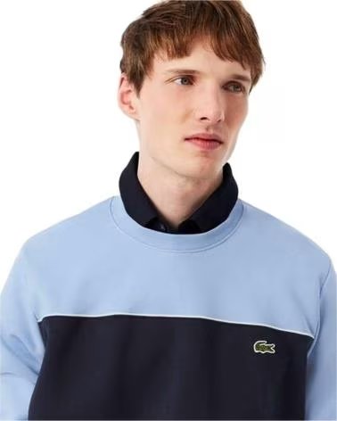 LACOSTE Sudadera Sudadera Colour-Block Fleece Azul en azul para hombre