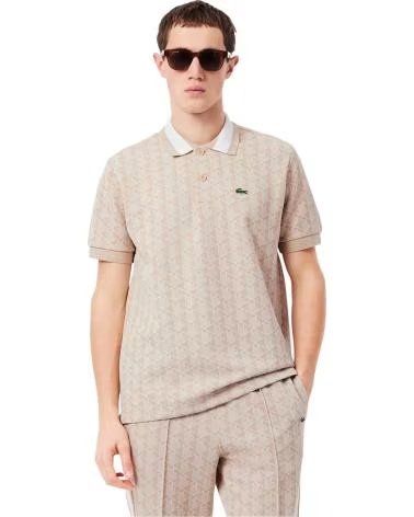 LACOSTE KURZARM-POLOSHIRT AUS BEIGEM STRICKGEWEBE BEIGE