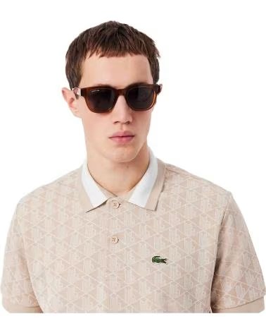LACOSTE KURZARM-POLOSHIRT AUS BEIGEM STRICKGEWEBE BEIGE
