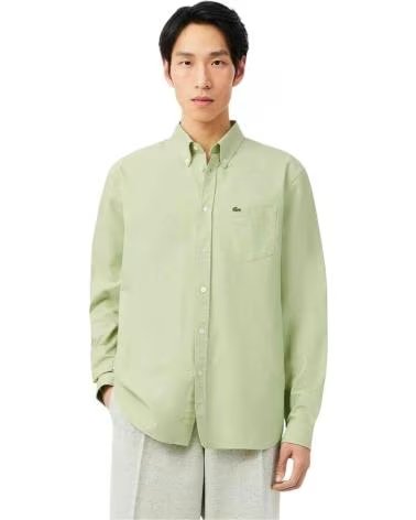 LACOSTE CHEMISE À MANCHES LONGUES CH1911 VERT HOMME
