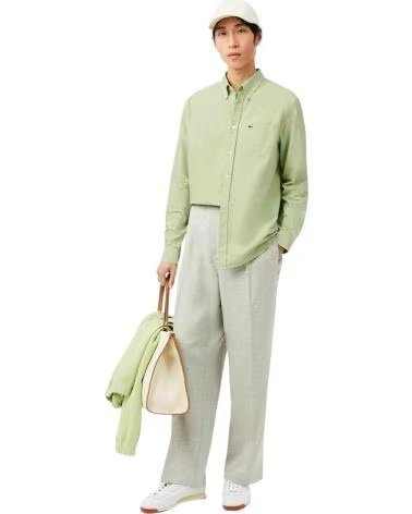 LACOSTE CHEMISE À MANCHES LONGUES CH1911 VERT HOMME