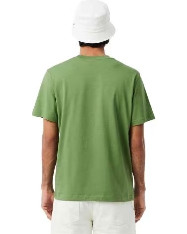 LACOSTE T-SHIRT TH7318 A MANICHE CORTE VERDE DA UOMO