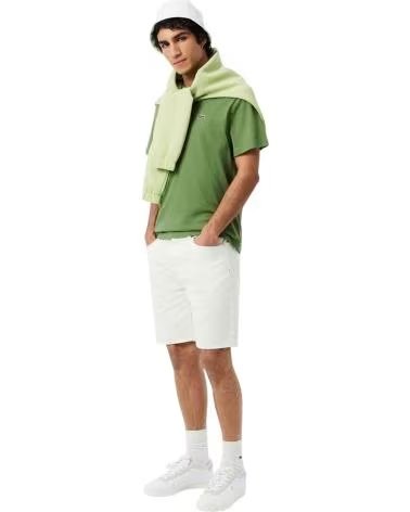 LACOSTE T-SHIRT TH7318 A MANICHE CORTE VERDE DA UOMO