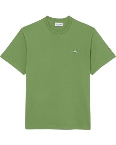 LACOSTE T-SHIRT TH7318 A MANICHE CORTE VERDE DA UOMO