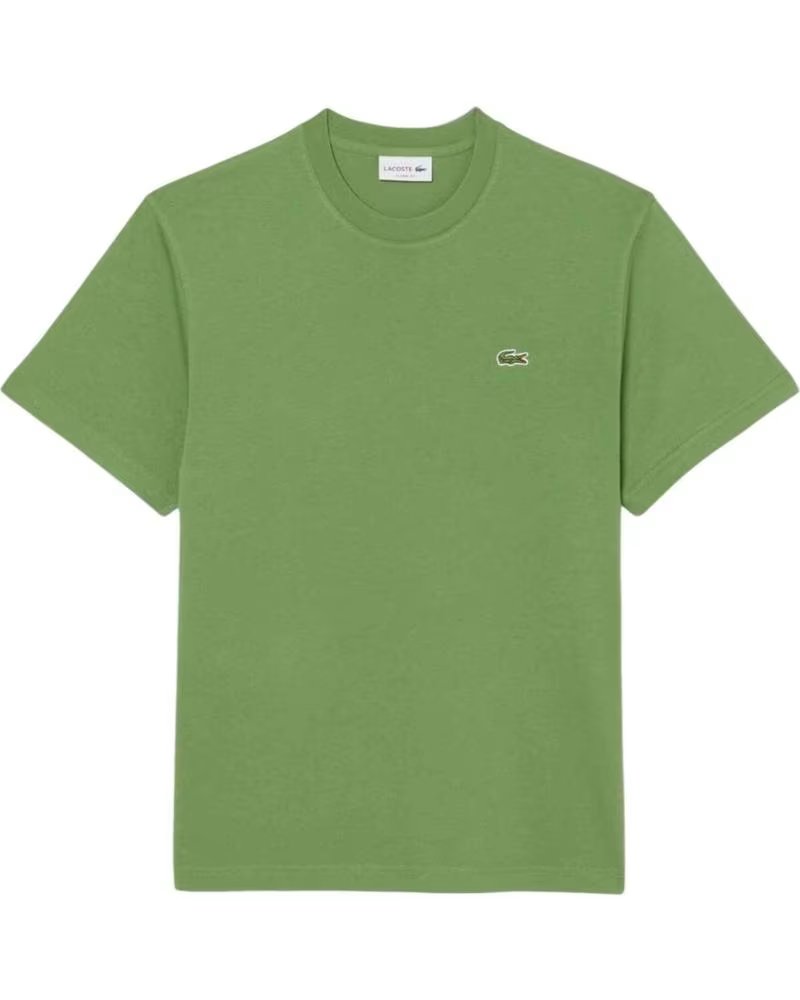 LACOSTE T-SHIRT TH7318 A MANICHE CORTE VERDE DA UOMO