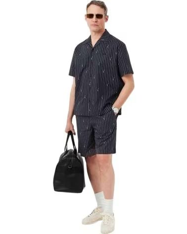 LACOSTE PANTALÓN CORTO GH1964-IY8 A RAYAS CON ESTAMPADO